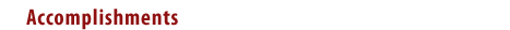 Accomplishments
